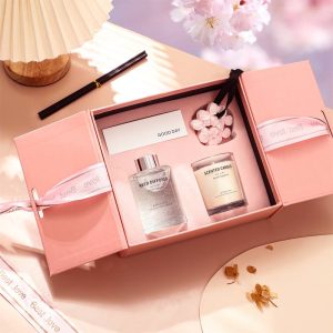 Cherry Blossom Aromatherapy Candle Reed Diffuser Plaster Hanging Tag Gift Box