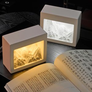 Art mountain diffuser Home night light diffuser stone sculpture decorative plaster decoration