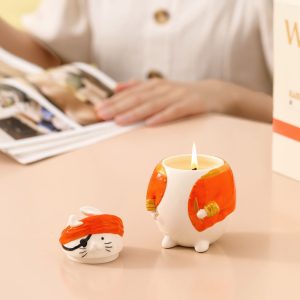 Creative Rogue Rabbit Aromatherapy candle Gift box Advanced ceramic cup Aromatherapy essential oil candle whimsical decoration,