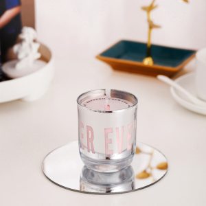 Glowing Electroplated Letter Cup Low-Temperature Scented Candle Birthday Fragrance Gift Box High-End Smokeless Romantic Gift for Girls Wholesale