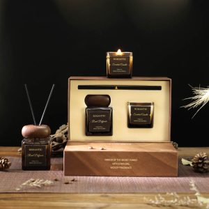 Wooden Aromatherapy Candle Gift Box Fragrance Essential Oil Set